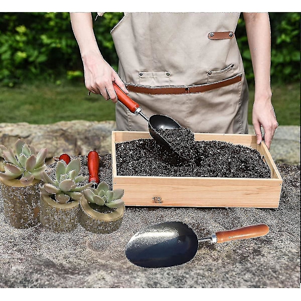 Trädgårdsspade, Handspade för Trädgård, lämplig för Jord, Kompostflyttning, Plantering, Omplantering, Skopa av Djurfoder
