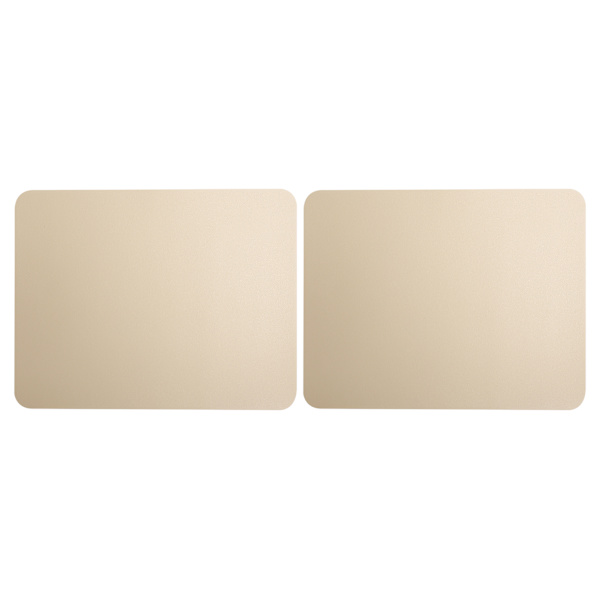 2 st musmatta i PVC-läder, vattentät skrivbordsmatta, kudde, kontor, hem, musskydd, 27 x 21 cm, ljus aprikos
