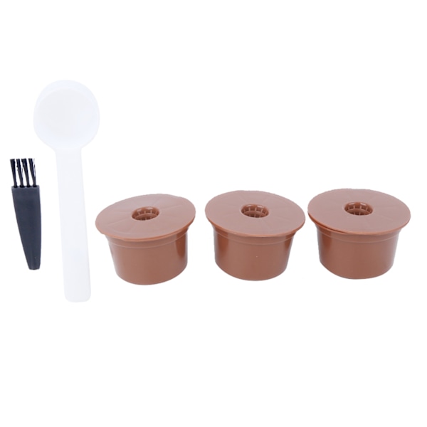 Gjenbrukbar, påfyllbar kaffekapselfilterkopp, børsteskje, tilbehør til Caffitaly