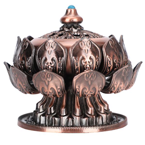 Kobber Røgelse Brænder Retro Lotus Styling med Låg Brandhæmmende Bomuld Indendørs Hjemmekontor Ornament