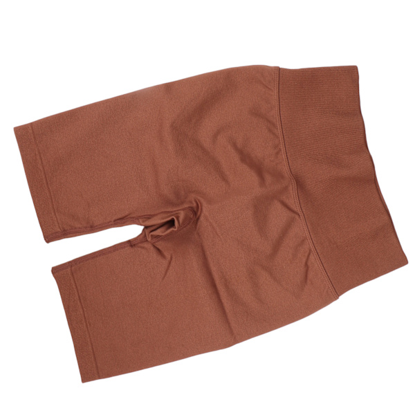 Yogashorts med hög midja, snabbtorkande, elastiska, mjuka och andningsbara, kaffefärgade cykelshorts för kvinnor, S