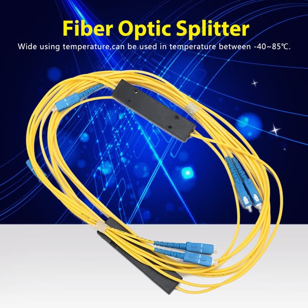 2 st 1x2 fiberoptisk splitter insättningsförlust 3,8dB.MAX kanaljämnhet 0,6dB.MAX