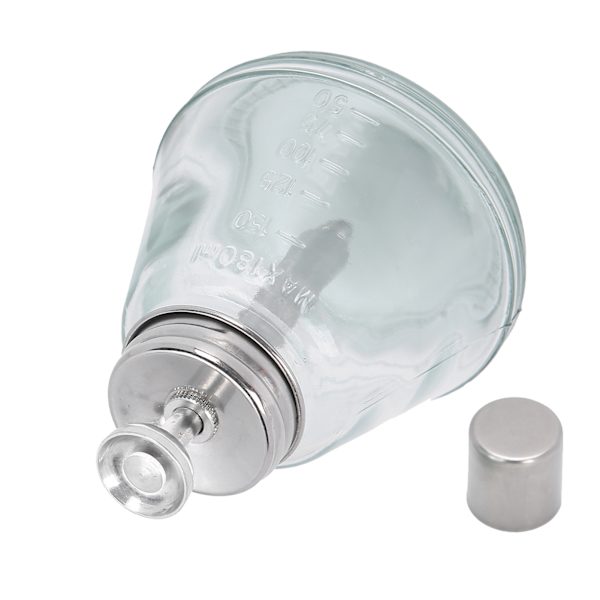 Tryk Type Flydende Pumpe Dispenser Neglelak Fjerner Genopfyldelig Flaske 180ml (Aluminium Kerne)