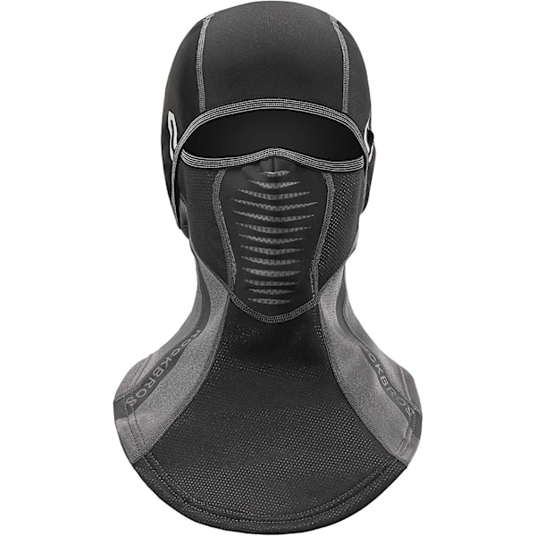 Vindtät fleecebalaclava halsmask - Grå balaclava för motorcykel, cykel, skidåkning - Termisk, mönstrad design - Vinterns must-have för män och kvinnor