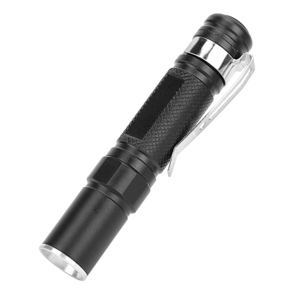 Utomhus Bärbar Mini LED Ficklampa Teleskopisk Pen Form Ljus Ficklampa för Emergencyblack