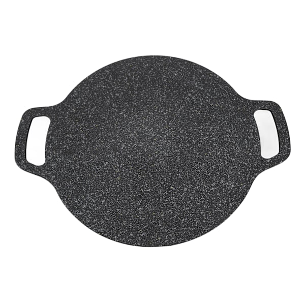 Koreansk stil rund grillpande i aluminium med non-stick belægning til hjemmekød og skaldyr 30 cm/11,8 tommer