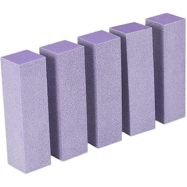 10 st Buffer Polerande Sandpappers Filar Manikyr Poleringsverktyg Nagelkonst Filblock Lila Bra