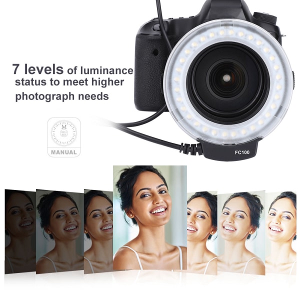 Universal LED-ringblixt - Portable Photo Fill Light Kit