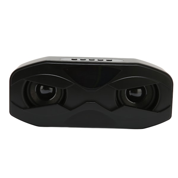 Bluetooth -högtalare FM-radio HiFi Subwoofer Trådlös högtalare med LED-skärm Färgglatt andningsljus för hemresor Deep Sky Black