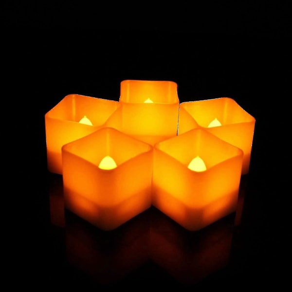 Th LED Flameless Ljus Batteridrivna Flimrande Värmeljus 12st