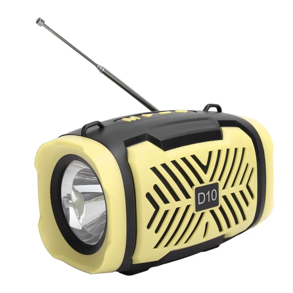 D10 Bluetooth V5.0 trådløs højttaler USB Micro højttaler med lysrem understøtter FM Gul