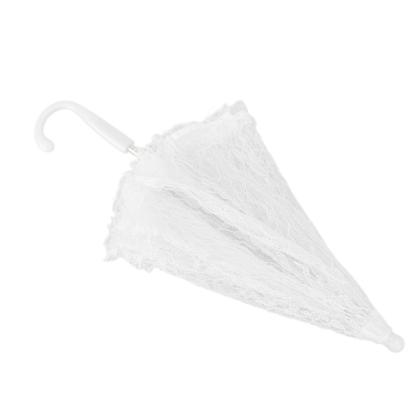 Blondeparaply Hvit brudebryllupsbroderi Paraplydansdekorert paraply for sceneopptreden