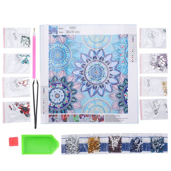 5D Diamantmalingssett Kaleidoskop Mandala Tegning Kunstdekor DIY Håndverkspynt