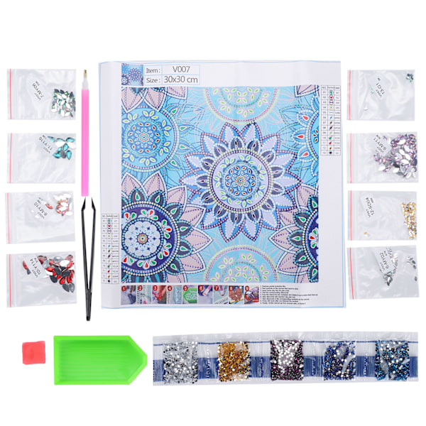 5D timanttimaalaussarja Kaleidoskooppi Mandala Piirustus Taide Deko DIY Käsityö Koristeet