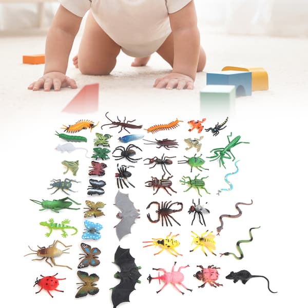 43 st / set Dinosaurier Insekter Modell Hög Simulering Barn Utbildning Modell Set Dinosaurier Modell