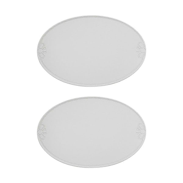Retro Pu Bordstablett Europeisk Fransk Stil Oval Isolermatta Hem E