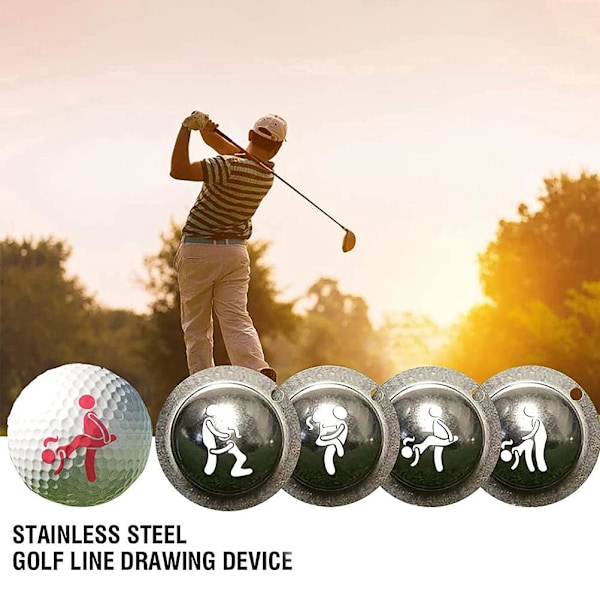 Golfmarkörlåda Multipurpose Humor Signal DIY Golflinjeskrivare för Golftillbehör