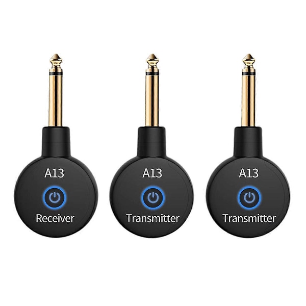 2.4GHz Trådlöst Gitarrsystem Trådlös Gitarrsändare Mottagare Svart