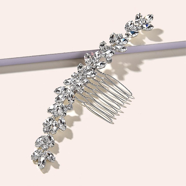 Krystallblad Brudeslørkam - Elegante Hårtilbehør for Kvinner og Jenter