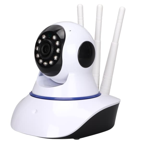Hjemmesikkerhetskamera Multifunksjon HD Nattsyn Wifi Smartkamera for Hjem Innendørs 100‑240V UK-plugg