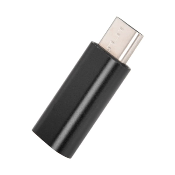 Aluminiumlegering Type C til 3,5 mm lydadapterkabel Hodetelefonadapterkontakt (Svart)