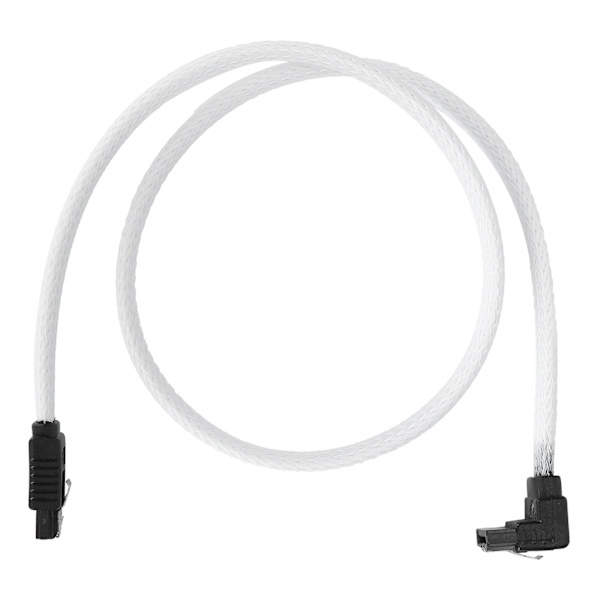 Sata-kabel 3.0 SolidState Disk 8-kjerne 7P vinkel hvit dataforlengelseskabel med splint for hastighetsforbedring (hvit (vinkel))