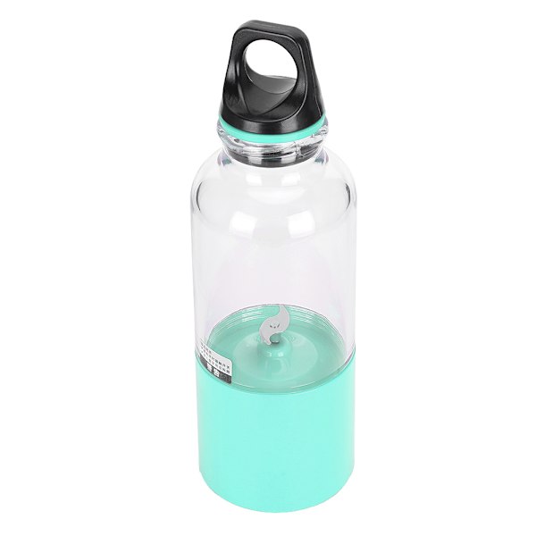 Kannettava sähköinen hedelmämehunpuristin, kaksi terää, mehumaija, sekoitin, 2600 mAh, matkoille ja kotiin, USB-ladattava (sininen, 500 ml)