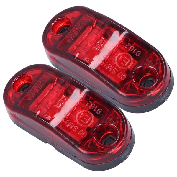 10-30V 2LED sidemarkeringslys Høy lysstyrke blinklys for biler lastebiler tilhengere bobiler Rød