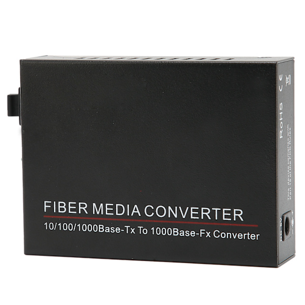 Fiber Transceiver TBC‑MC3600E‑SFP Full Duplex Half Duplex Gigabit Fiber Optic Router med plugg for strømforsyning 100‑240VUS plugg