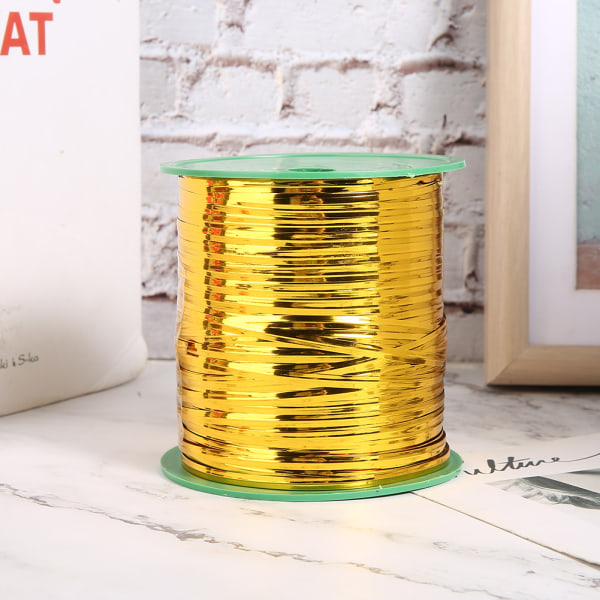 400 Yards Twist Slipsar Godispåse Bakning Förpackning Presentkartong Blomma Twist SlipsarGuld