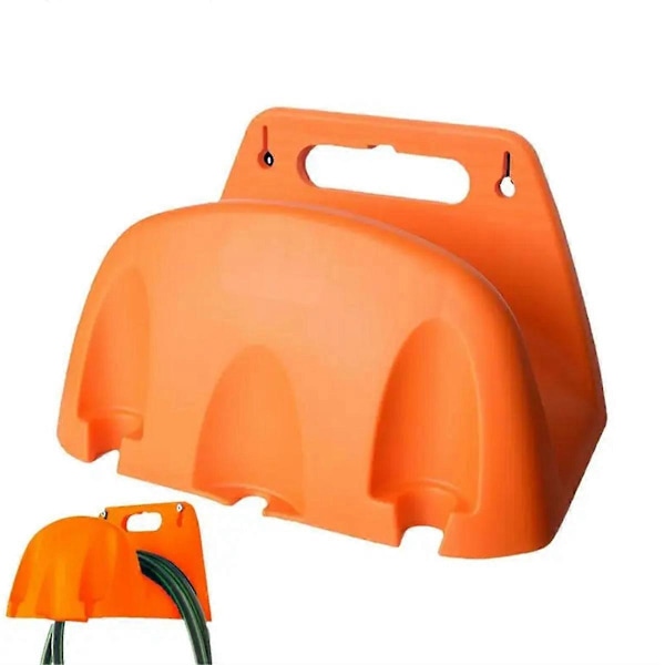 Veggmontert Hagevanningsslangeholder Plaststativ gul