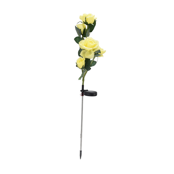 Solcellepanel med solblomster, intelligent lysstyring, vanntett funksjon, solcelleblomsterlys, gult