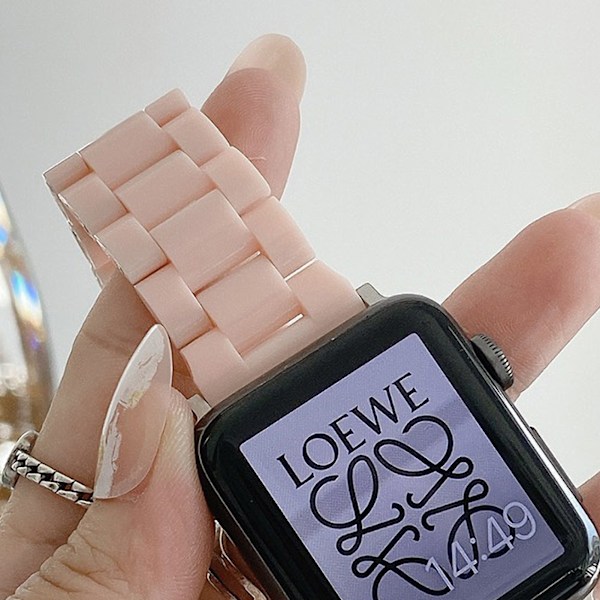 PC-rannekkeet älykellohihnat metallilukolla Iwatch 1 2 3 4 5 6 7 Se Pink 38 40 41mm