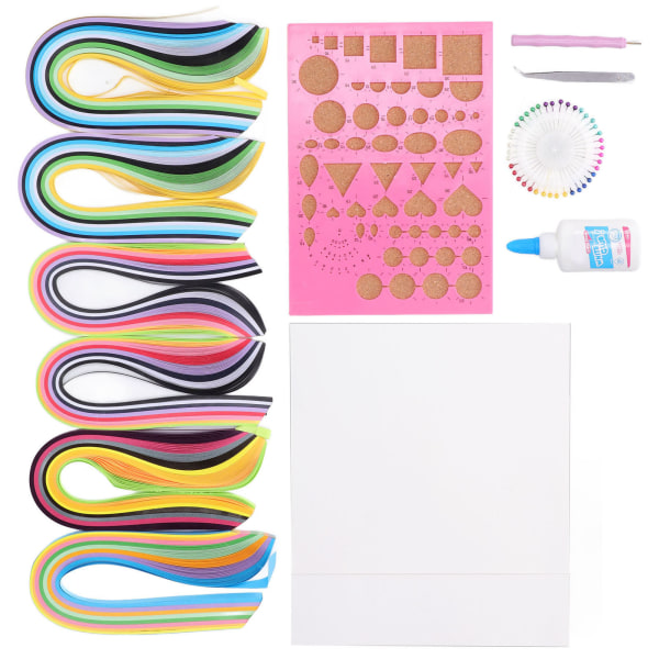 Pappersquilling-kit Student Vuxen DIY-hantverk Konst Färgat papper Handgjorda pappersquilling Ritverktyg
