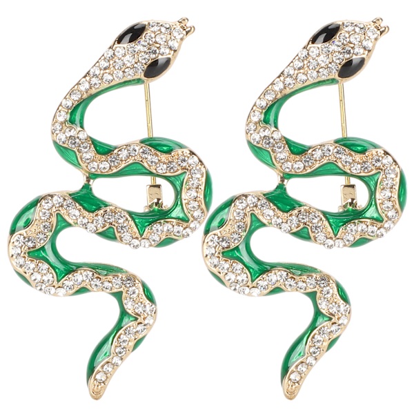2st Snake Brosch Legering Unisex Kvinnor Män Djurdesign Brosch Badge Bag Skjorta Lapel Pin