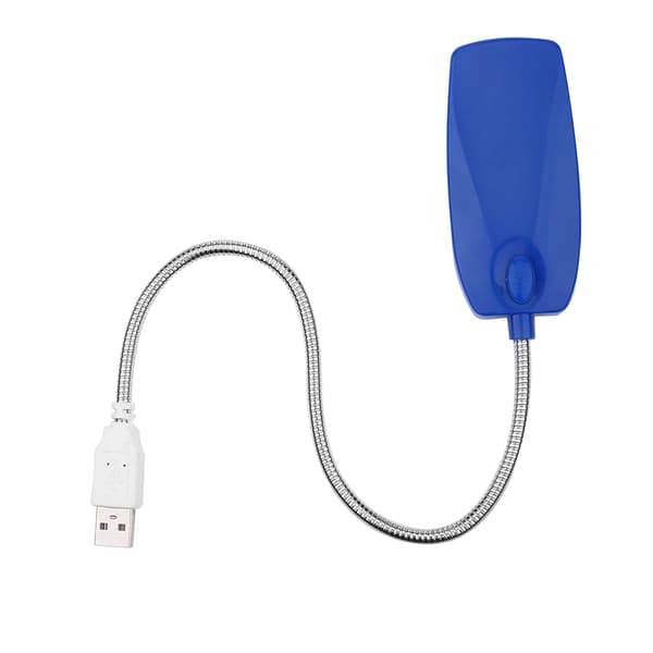5V Fleksibel Svanehals Mini USB 28 LED Bærbar Leselampe Datamaskinlampe Med Bryter Blå