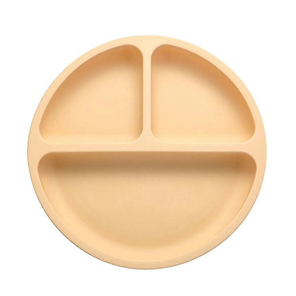PandaEar Silikontallrikar med Sugkopp för Bebis - 2-pack - Matset Halkfria Tallrikar med 3 Fack - Okrossbara Delade - Disk