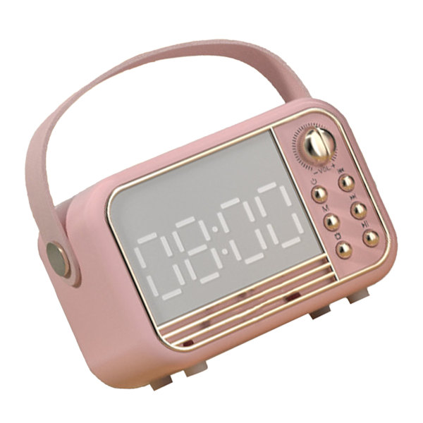 Retro kannettava Bluetooth-kaiutin Langaton Mini Bluetooth-kaiutin Klassinen Retro Musiikkisoitin Ääni Stereo Pinkki