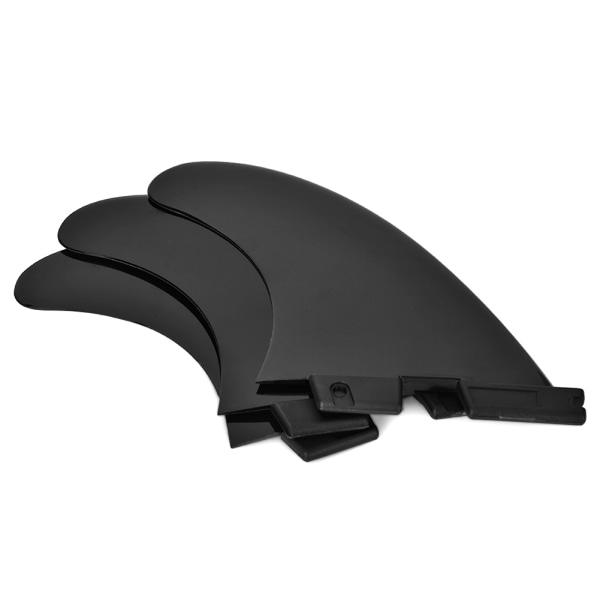 3kpl/ set FCS2 G5 Nylon muovinen musta ammattisurffilaudan häntäräpylä Joustava surffaustarvikeMusta M-KOKO