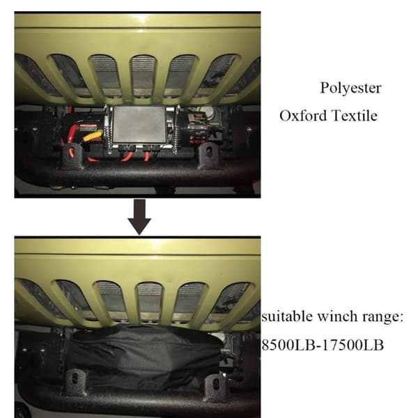 Vattentätt Dammtätt Vinchskydd Elastisk Design Skyddsduk för 8 500 ‑ 17 500 Lbs Vinch