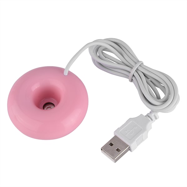 Bärbar Mini Munkformad USB Atomiserande Sprayluftfuktare för Hemmakontor Bil Rosa