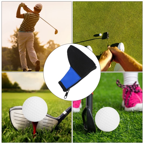L-formad dragkedja Design Golf Club Head Cover Golfer Accessoar blå