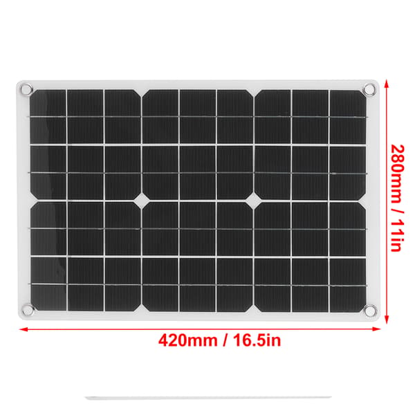 50W Sammenleggbart Solcellepanel Monokrystallinsk Celle Dobbel USB-lader for Bil RV Yacht Utendørs Lading
