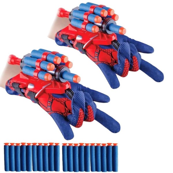 2kpl Launcher Glove Kids Hero Cosplay Spider Glove Launcher Set Lasten Opetuslelut Lahja lasten faneille