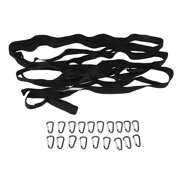 19 Ring Resväska Klädstreck Utomhus Bärbar Camping Klädstreck med Karabiner för Resor Vandring Picknick