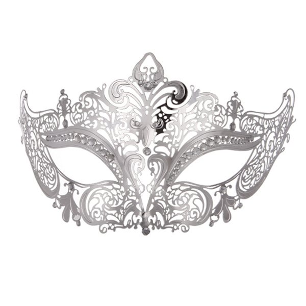 Metallmaskerad Mask Kvinnor Blanka Venetianska Fest Bal Mask