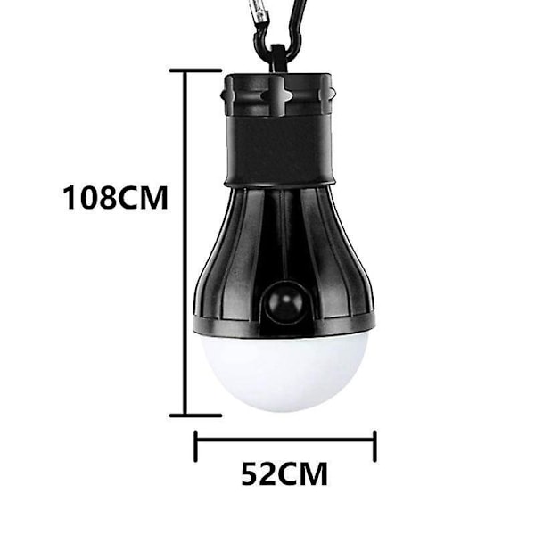 4-pack LED Campinglampor Bärbara Tältlampor med Klämma för Vandring Fiske Nödläge Storm Utan Ström