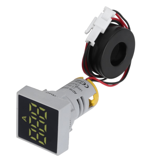 Digital strömmätare matt panel amperemeter signalindikatorlampa AC 220V AD16‑22FSAGul
