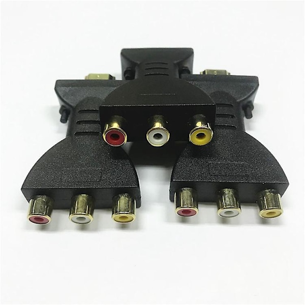 HDMI til AV Adapter - 1080P HDMI til RGB o og Video Sync Adapter til RCA Komponent Konverter