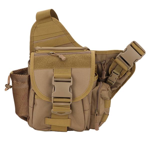 Utomhus vattentät sport Fanny Pack midjeväska påse för resecamping fiske (brun)